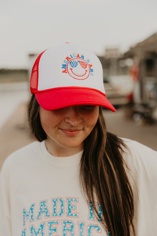 American Babe Embroidered Trucker Hat