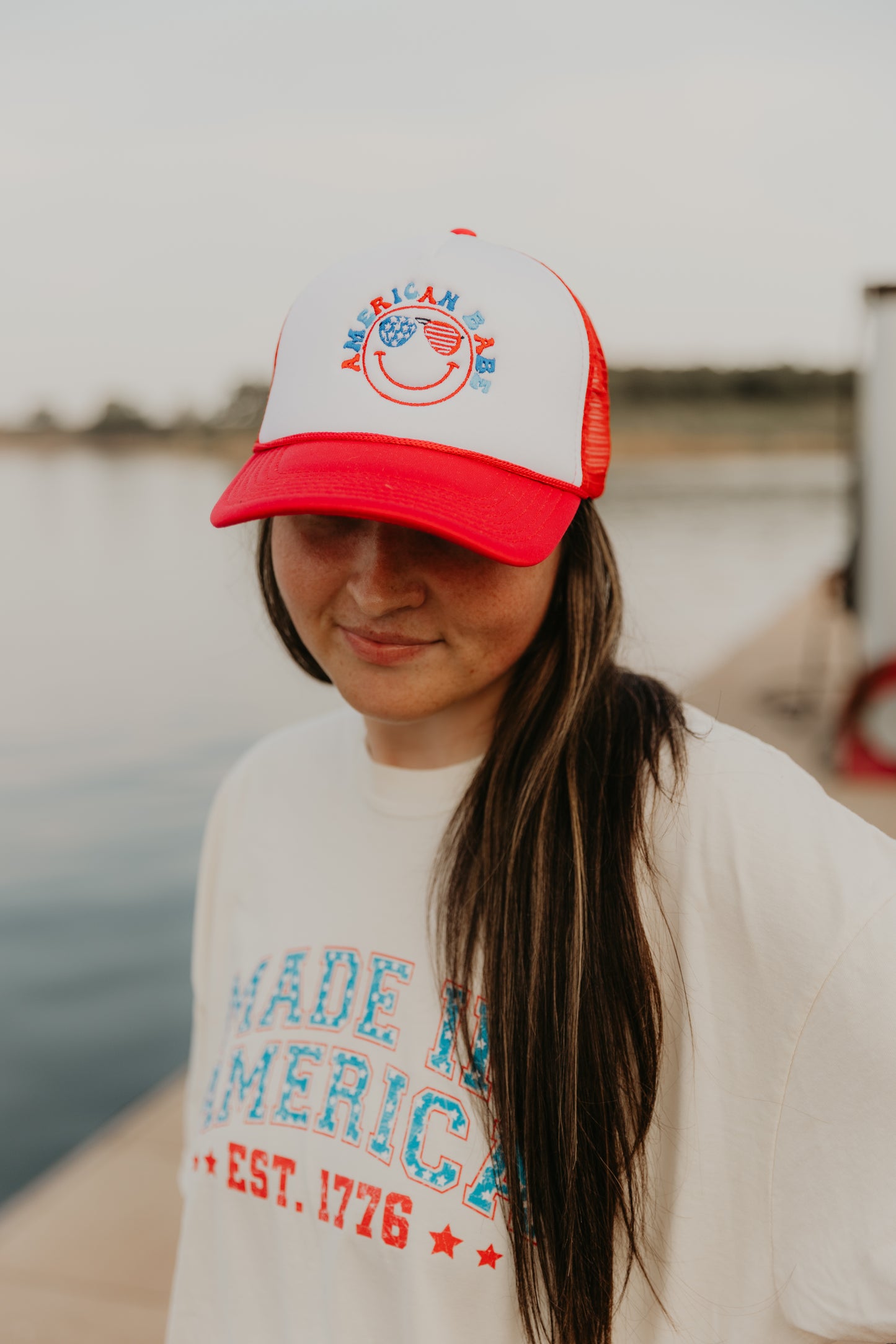 American Babe Embroidered Trucker Hat