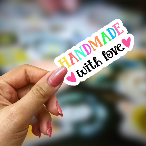 Handmade With Love - 100 Pack Stickers