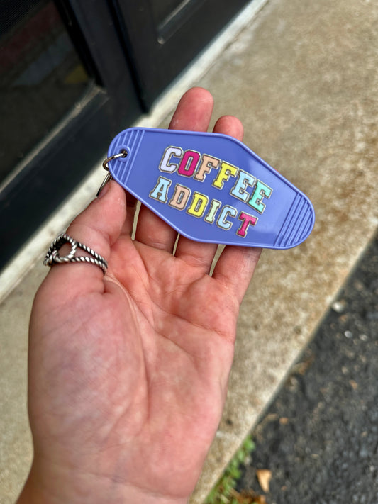 Coffee Addict Motel Keychain