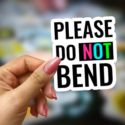 Please Do Not Bend - 100 Pack Stickers