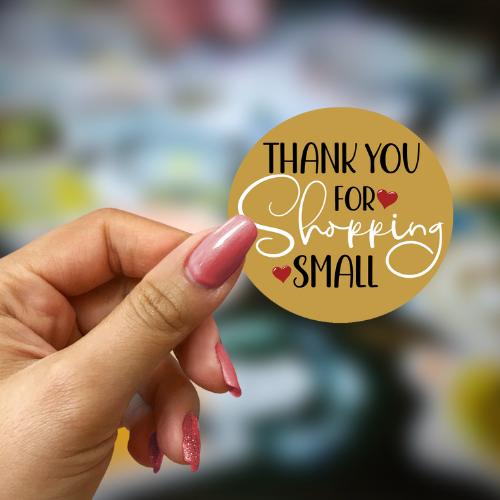 Thank You For Shopping Small - 100 Pack Stickers